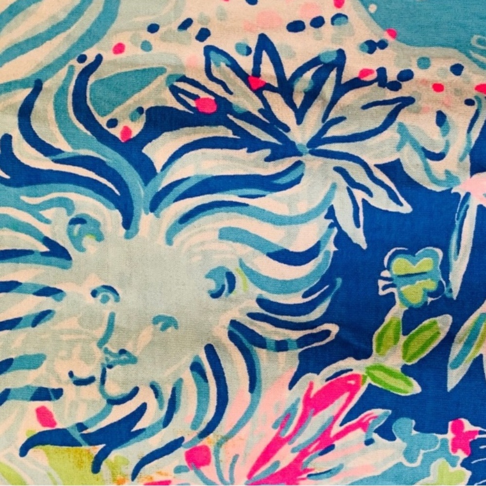 Lilly Pulitzer Lissie Dress In Coastal Blue Lion Around Women’s Size Small - Picture 2 of 4